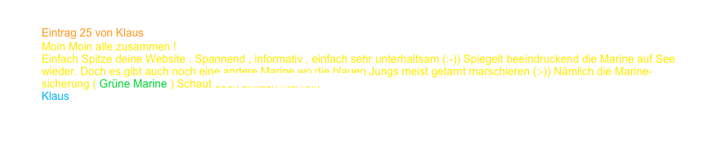 Eintrag 25 von Klaus
￼