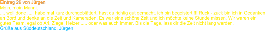 Eintrag 26 von Jürgen
￼