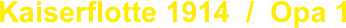 Kaiserflotte 1914  /  Opa 1