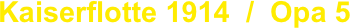 Kaiserflotte 1914  /  Opa 5